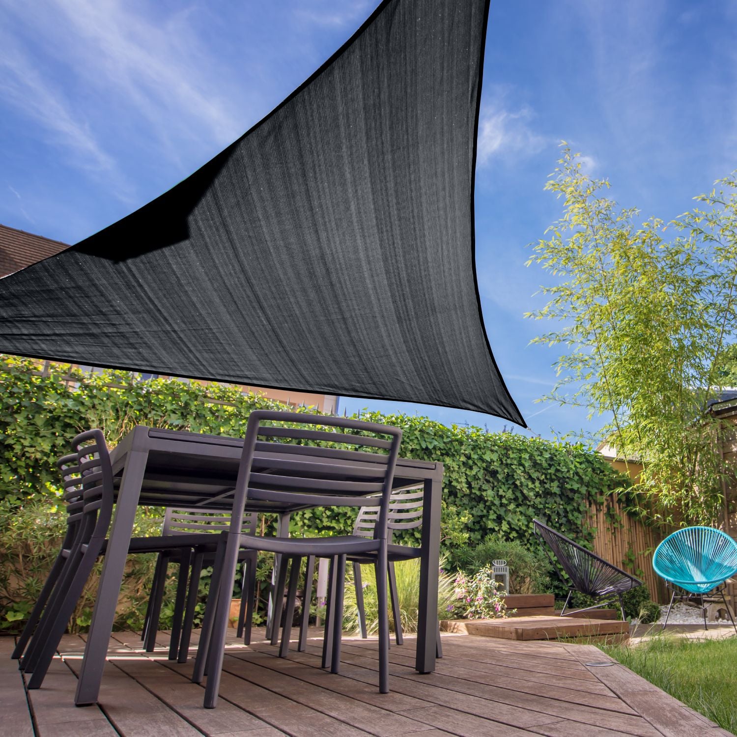 Sonnensegel Dreieck 6x6x6m Grau – Schaduwdeal