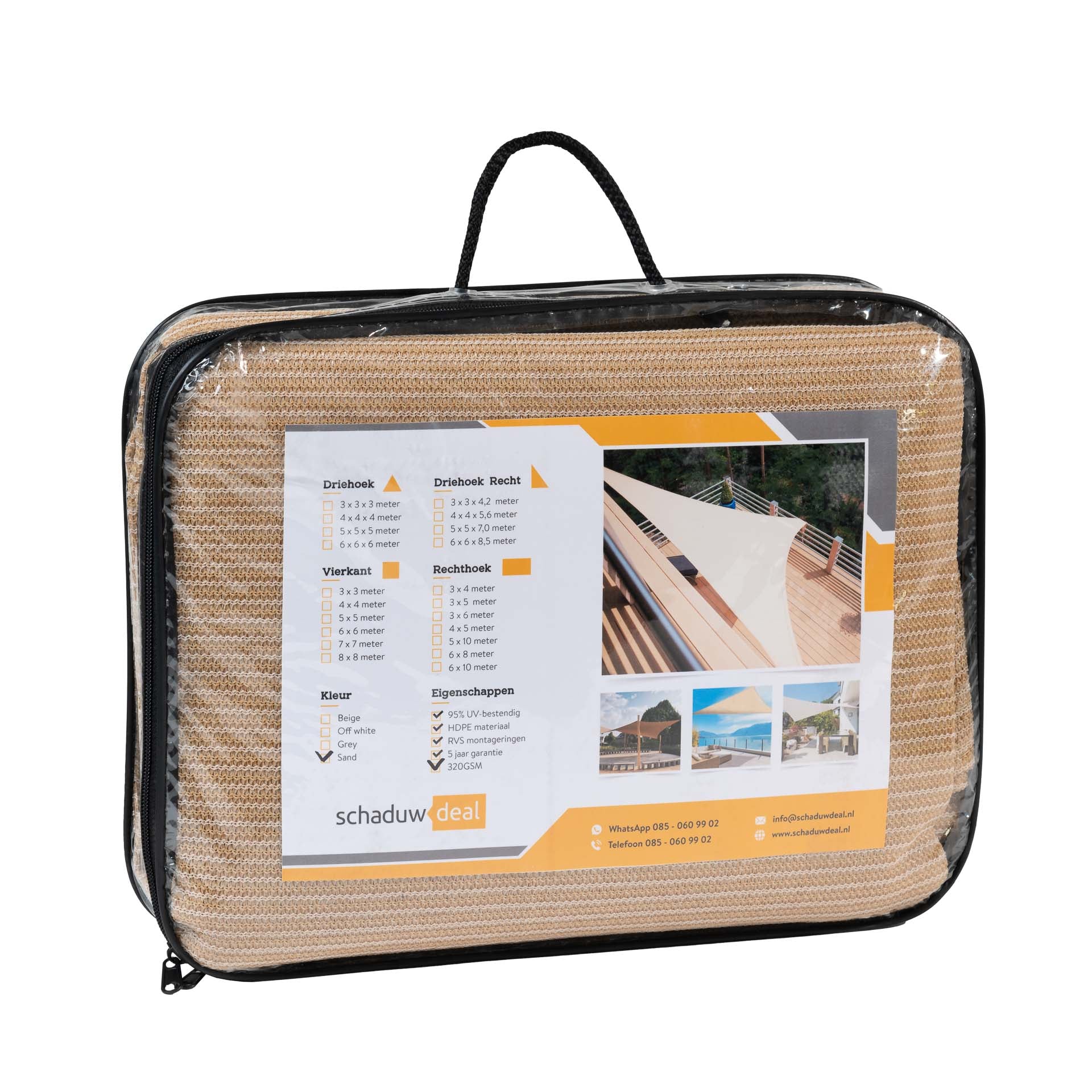 Dreieck 90 Grad 5x5x7,1m Sand